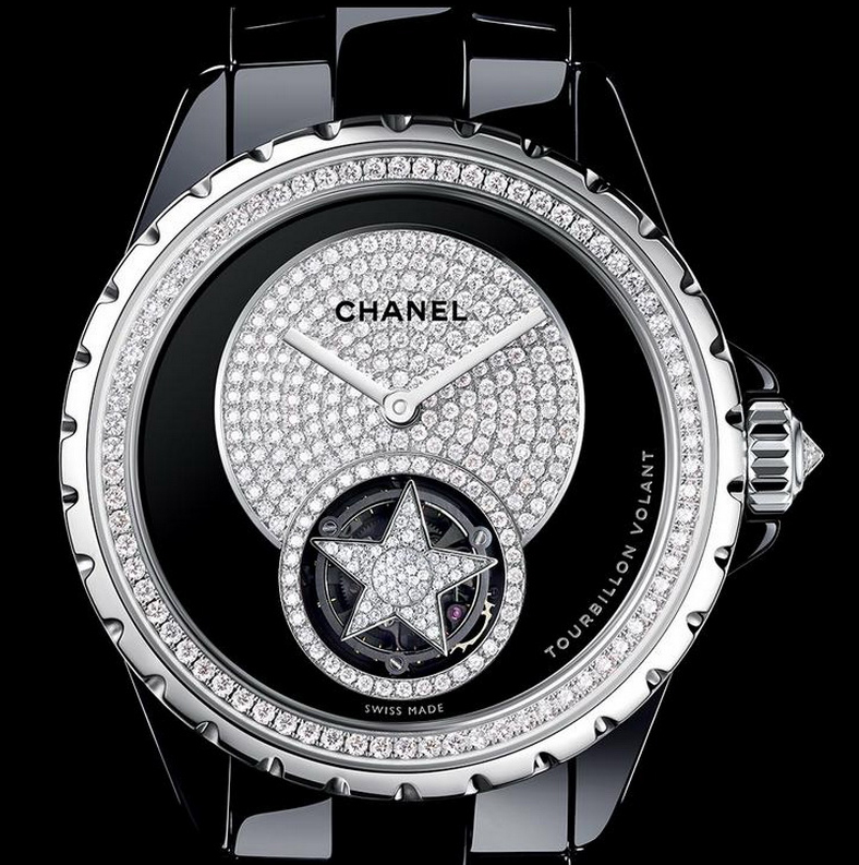 H4438 Chanel J12 White Gold Diamond Flying Tourbillon