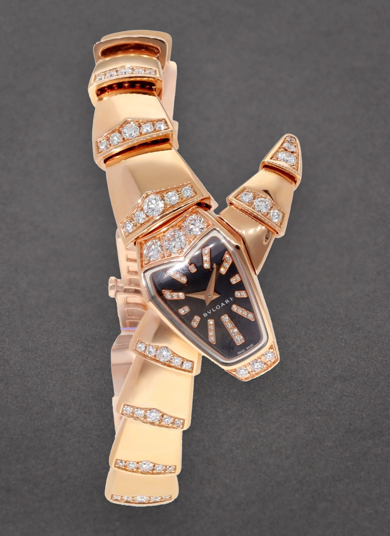 Bvlgari Bvlgari Serpenti-in 8 Carat Rose Gold with Fixed- Diamond Set Bezel