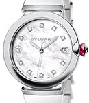 Bvlgari-Bvlgari Lvcea 36mm in Stainless Steel on Stainless Steel Bracelet with Mother of Pearl Dial