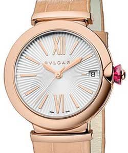 Lucea Date in Rose Gold on Rose Gold Bracelet with Silver Dial