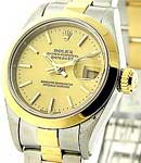 2-Tone Oyster Perpetual No Date Lady's on Oyster Bracelet with Champagne Stick Dial