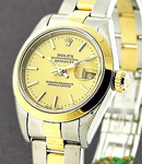 2-Tone Oyster Perpetual No Date Lady's on Oyster Bracelet with Champagne Stick Dial