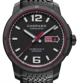 Mille Miglia GTS Automatic in Black DLC Steel On Black Rubber Strap with Black Dial