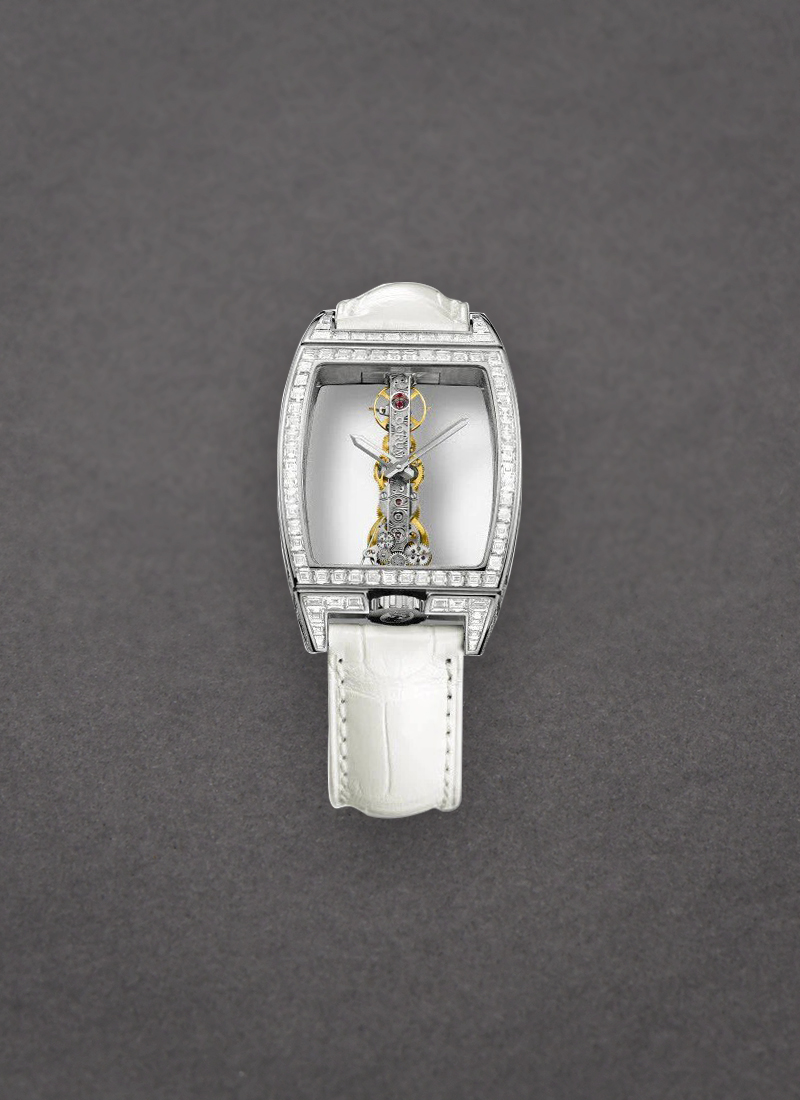 Corum Golden Bridge in White Gold with Diamond Bezel