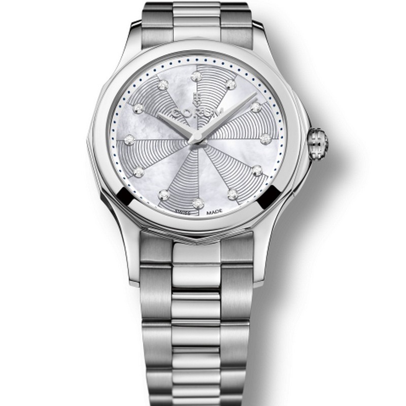 Admiral Cup Legend 32mm in Steel on Steel Bracelet with Mother of Pearl Diamond Dial