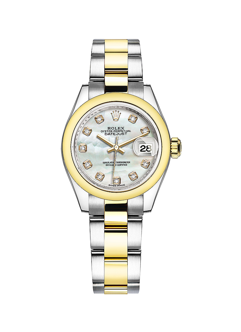 Rolex Unworn Datejust 28mm in Yellow Gold with Smooth Bezel