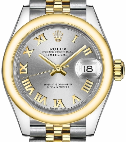 rolex datejust 28mm two tone