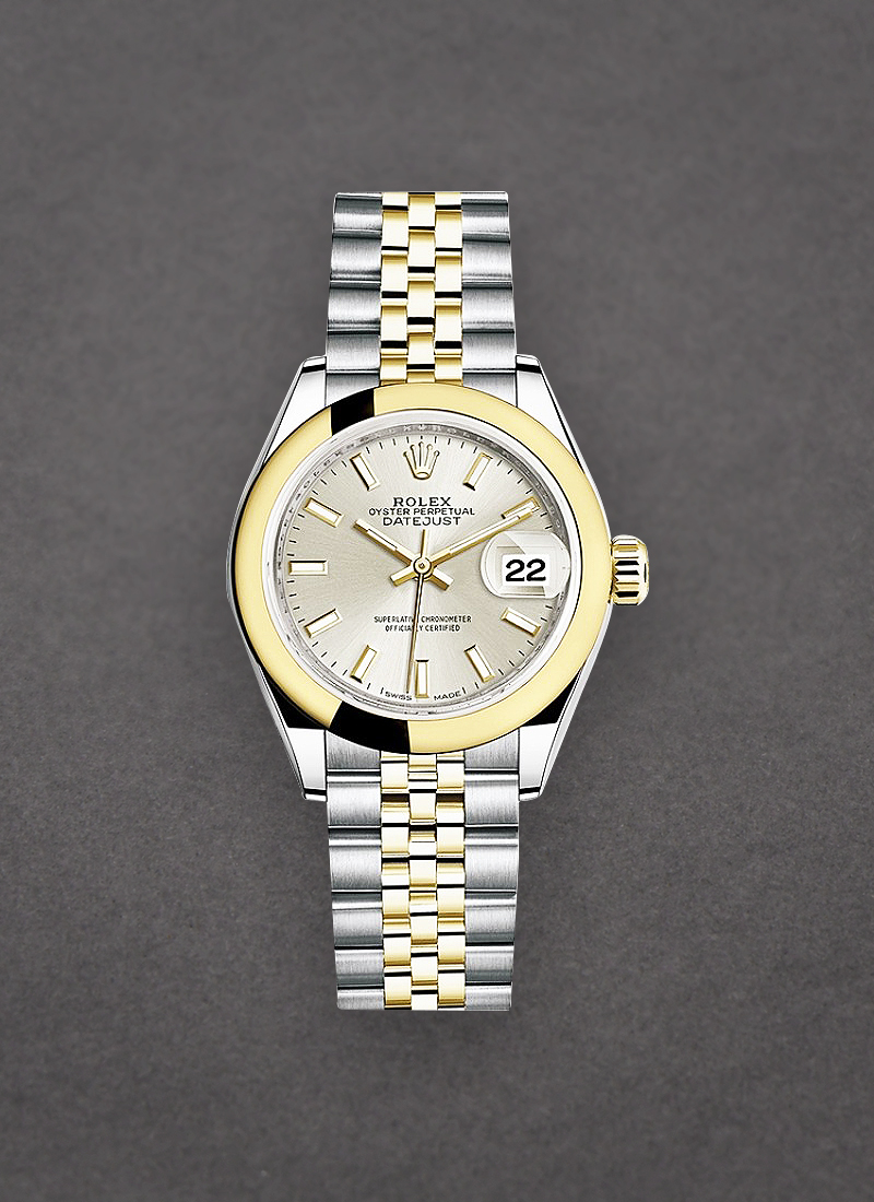 Rolex Unworn Datejust 28mm Automatic in Steel with Yellow Gold Smooth Bezel