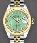 2-Tone Datejust 28mm on Jubilee Bracelet with Mint Green Diamond Dial