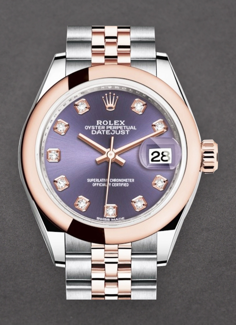 Rolex Unworn Datejust 28mm Automatic in Steel with Rose Gold Bezel