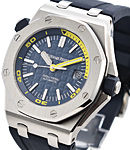 Royal Oak Offshore Diver 42mm in Steel On Blue Rubber Strap with Blue Dial