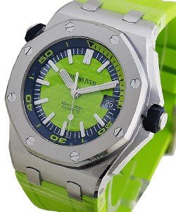 Royal Oak Offshore Diver - Green - Boutique Special Edition Steel Case On Green Rubber Strap with Green  Dial