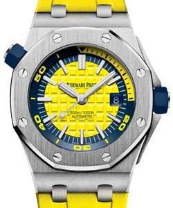 Royal Oak Offshore Diver 42mm in Steel - Diver Boutique Edition on Yellow Rubber Strap with Yellow  Dial