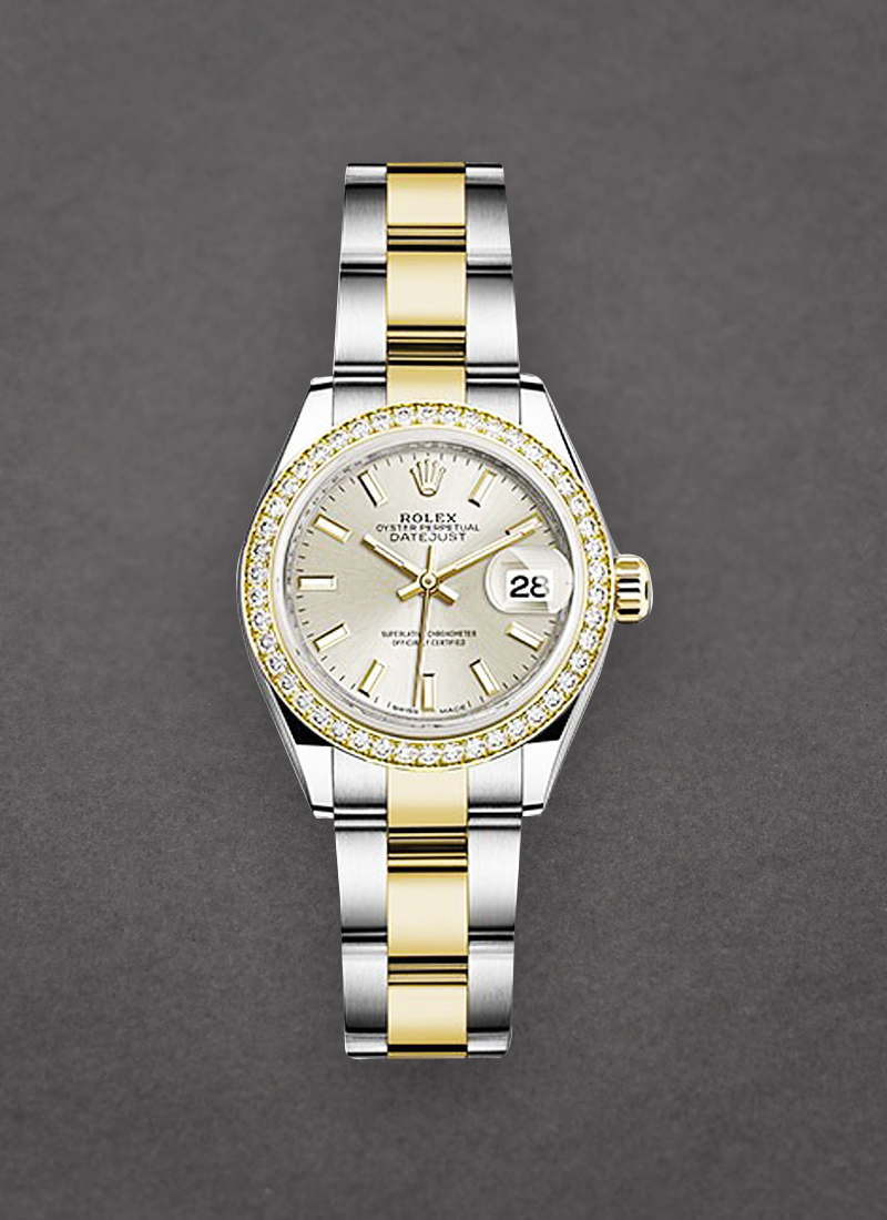 Rolex Unworn Datejust 28mm in Yellow Gold with Diamond Bezel