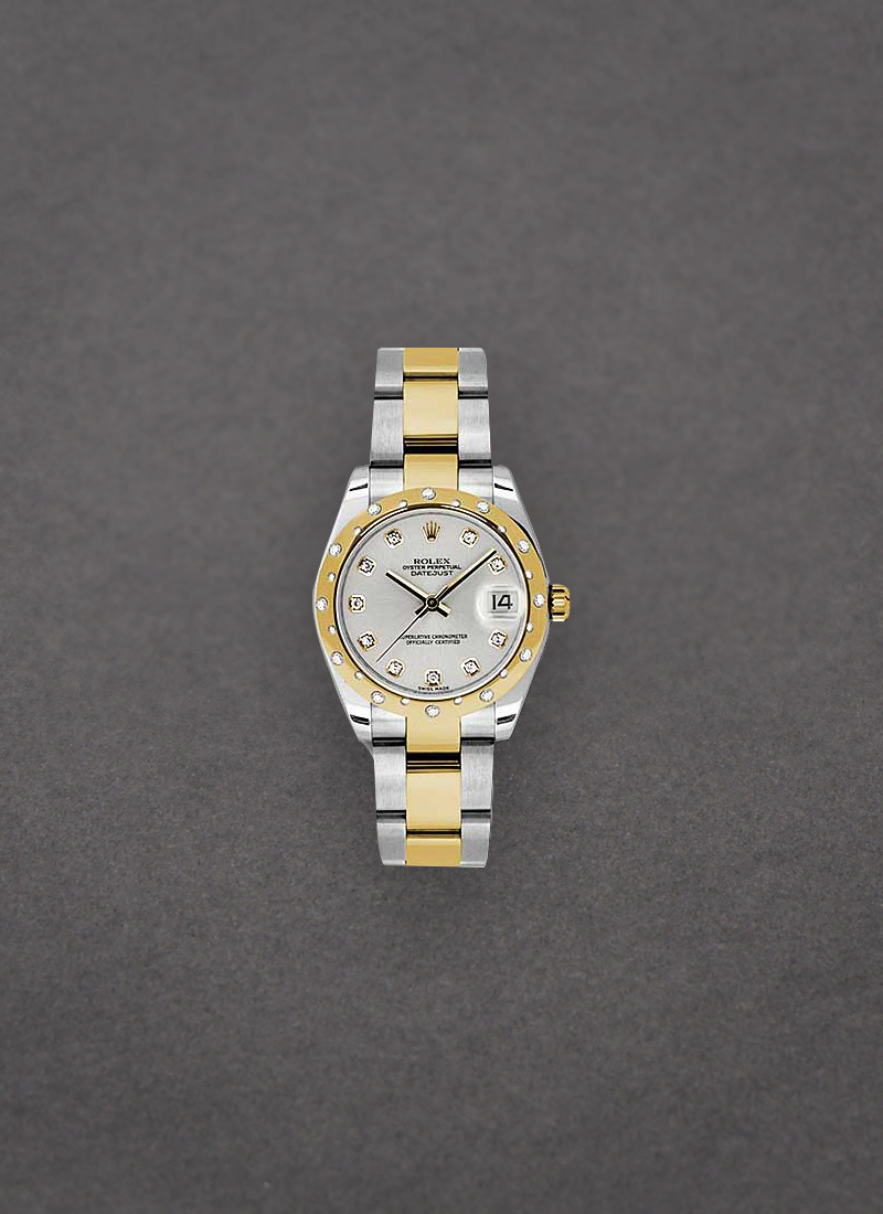 Rolex Unworn Datejust 31mm in Steel with Yellow God Domed Bezel