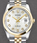 2-Tone Datejust 36mm on Jubilee Bracelet with Silver Jubilee Diamond Dial