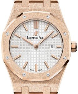 Royal Oak in Rose Gold on Rose Gold Bracelet with Silver Dial