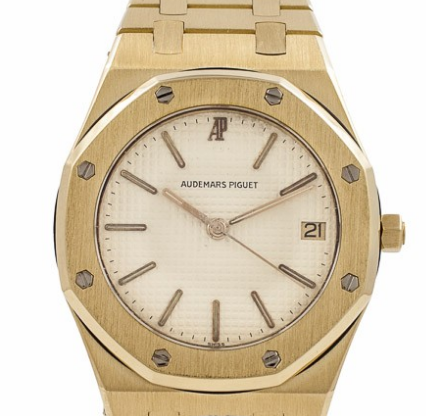 Royal Oak Quartz in Yellow Gold on Yellow Gold Bracelet with White Dial