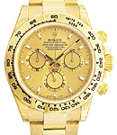 Daytona 40mm in Yellow Gold on Yellow Gold Oyster Bracelet with Champagne Stick Dial