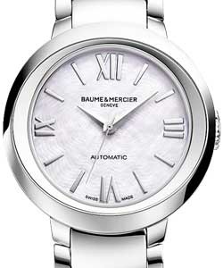 Promesse Automatic in Steel on Steel Bracelet with Mother of Pearl Dial