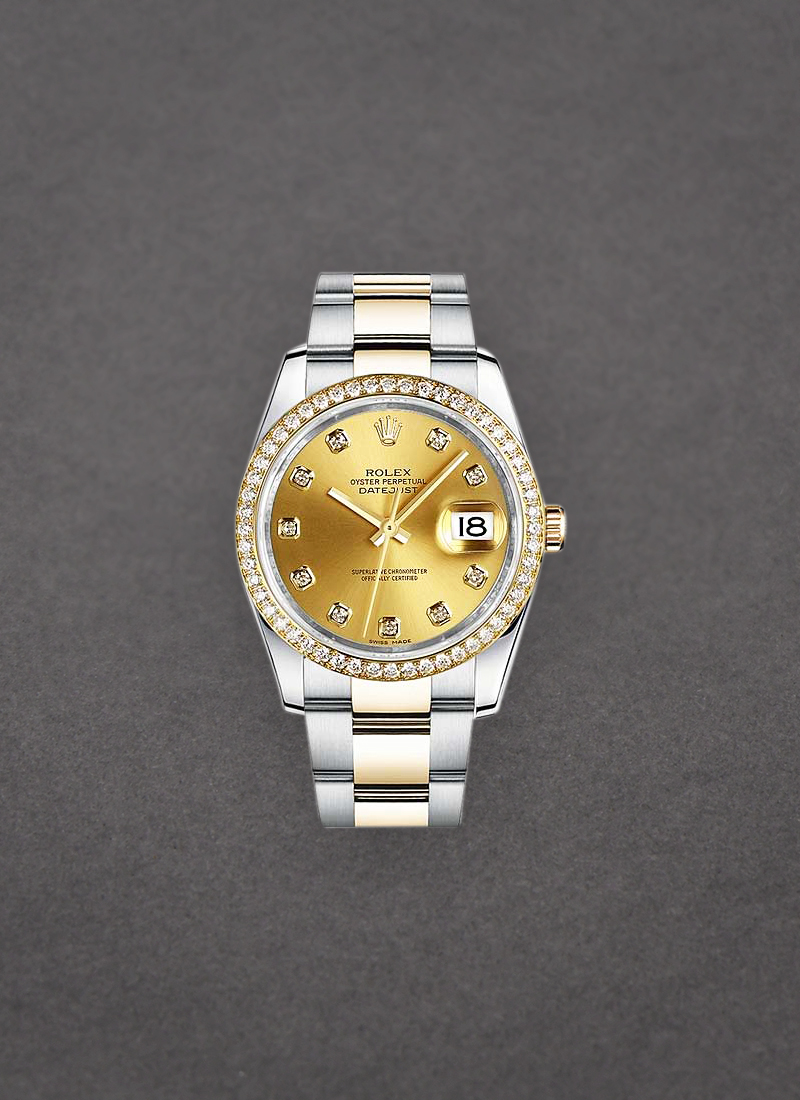 Rolex Unworn Datejust 36mm in Steel with Diamond Bezel