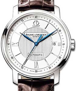 Classima Executives 42mm in Steel On Brown Alligator Strap with White Dial