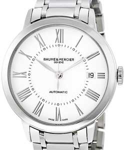 Classima 36mm in Steel on Steel Bracelet with White Dial