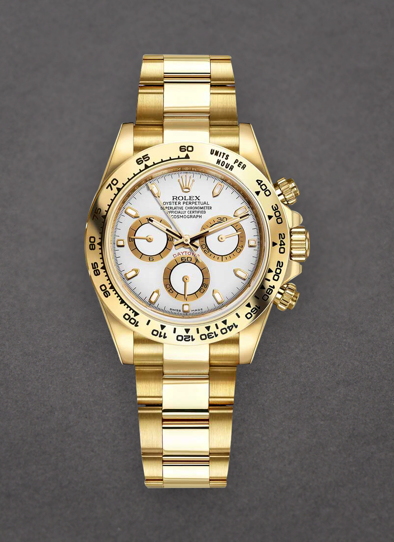 Rolex Unworn Daytona in Yellow Gold with Engraved Bezel