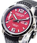 Mille Miglia Race in Steel on Black Calfskin Leather Strap with Red Dial - Limited Edition