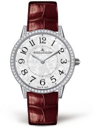 Rendez-Vous Ivy 34mm in White Gold with Diamonds Bezel On Red Leather Strap with Mother of Pearl Arabic Dial