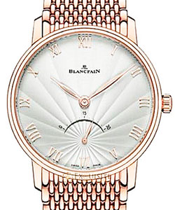 Villeret Ultraplate 40mm Automatic in rose Gold on Rose Gold Bracelet with Opaline Roman Dial