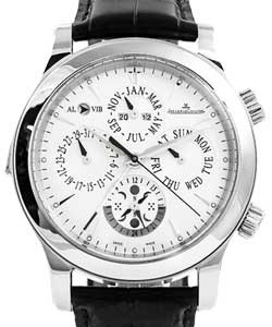 Master Grande Reveil Perpetual in Steel on Black Alligator Leather Strap with Silver Dial