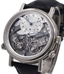 La Tradition Chronograph in White Gold on Black Alligator Leather Strap with Skeleton Dial