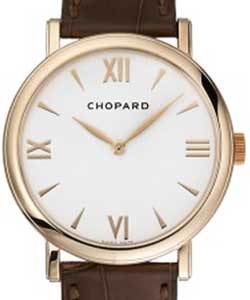 Classic Automatic in Rose Gold on Brown Leather Strap with White Dial