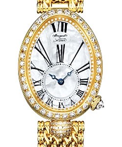 Queen of Naples in Yellow Gold with Diamond Bezel On Yellow Gold Jubelee Bracelet with Mother of Pearl Dial