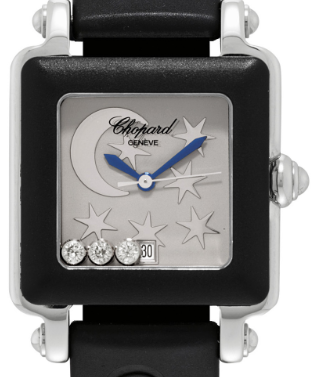 Be Happy 2 Happy Sport in Steel with Black Bezel on Black Rubber Strap with Silver Dial