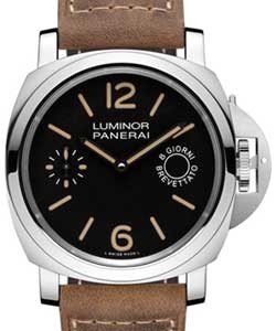 PAM 590 - Luminor Marina on Brown Leather Strap with Black Dial