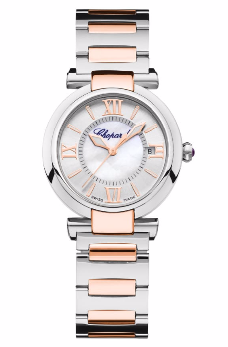 Imperiale Round in Steel and Rose Gold on Steel and Rose Gold Bracelet with Silver Dial