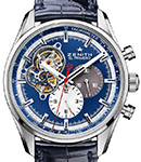 El Primero Chronomaster 1969 42mm in Steel on Blue Rubber Strap with Blue Dial