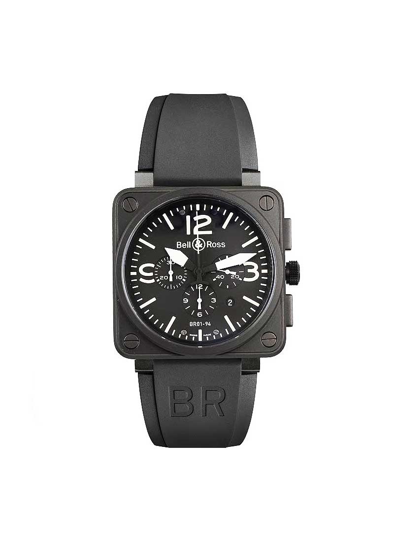 Bell & Ross Aviation Instrument BR-01 Chronograph in Black PVD Steel