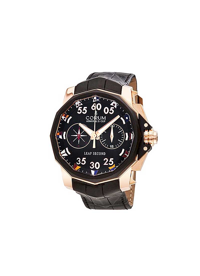 Corum Admirals Cup Leap Second in Rose Gold with Rubber Bezel