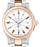 Admirals Cup Legend in Steel with Rose Gold Bezel on Steel and Rose Gold Bracelet with White Dial