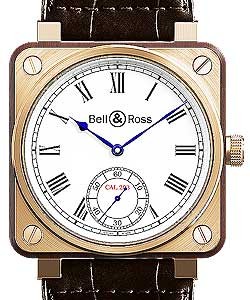 Istrument de Marine Power Reserve in Bronze Titanium on Brown Crocodile Leather Strap with White Dial