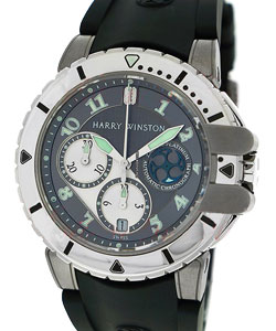 Z2 Chronograph Ocean Diver 44mm Automatic in Zalium/Platinum on Black Rubber Strap with Gray Arabic Dial