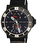 Marine Diver Boutique 46mm in Steel on Black Rubber and Ceramic Accents Strap with Black Dial