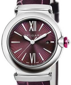 Lvcea in Steel on Violet Leather Strap with Violet Dial