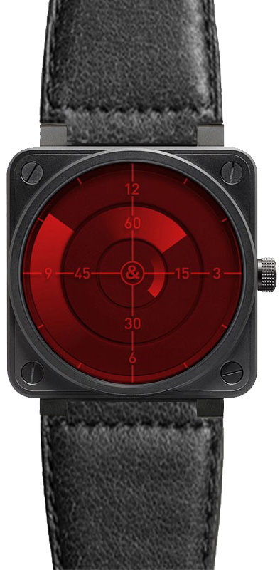 Bell & Ross BR01-92 Red Radar in Black DLC Steel Case - Limited to 999pcs