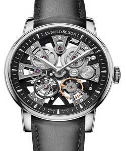 Nebula 41.5 mm in Steel on Black Antracite Calf Leather Strap with Anthracite Coloured-Light Grey Dial