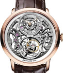 UTTE 42mm in Rose Gold - Limited Edition on Brown Alligator Strap with Rhodium Platted Dial