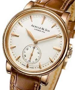 HMS Lady 34mm in Rose Gold- Limited Edition 100pcs. on Brown Alligator Leather Strap with Cream-Coloured Dial
